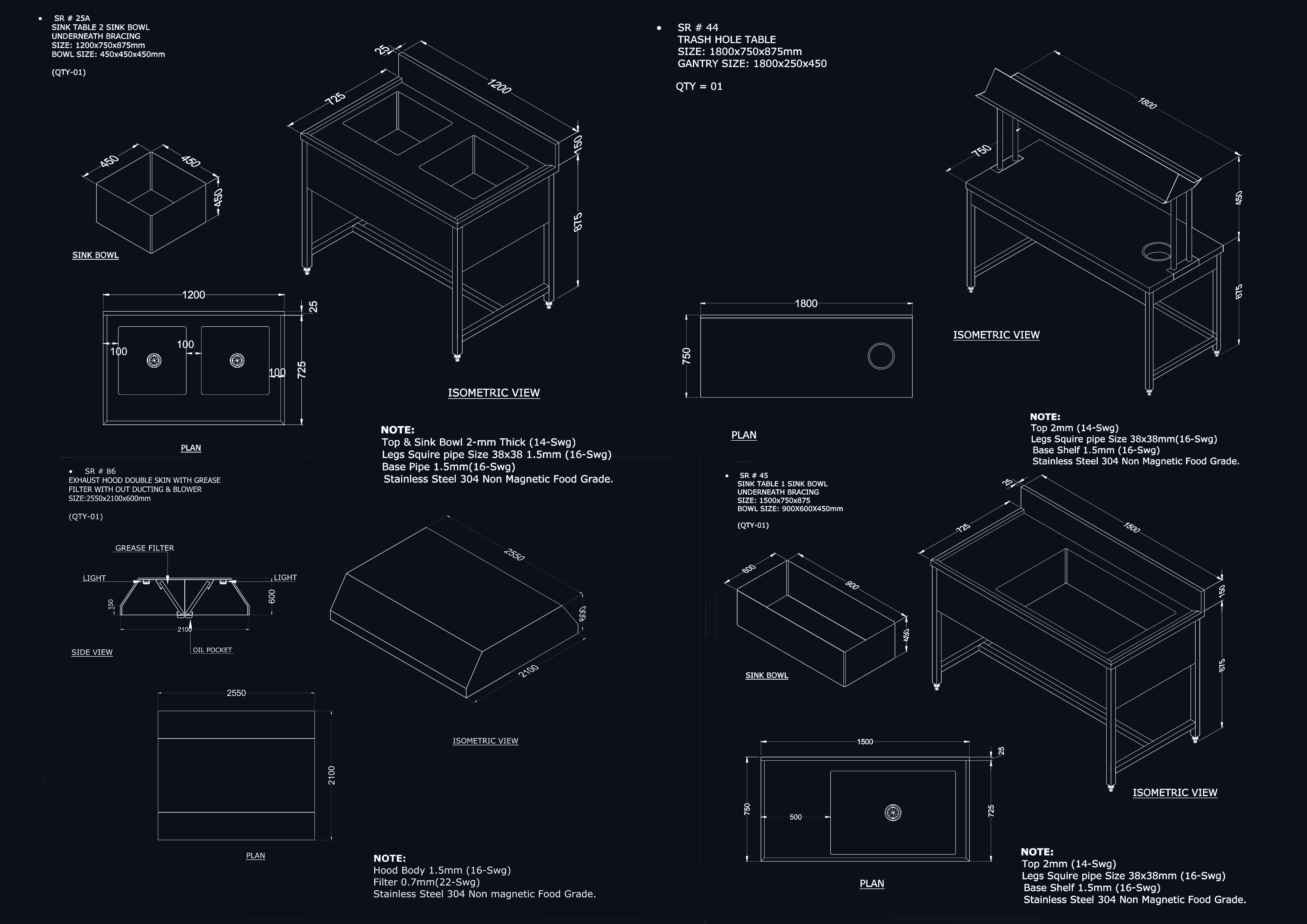 School kitchen — project view 2